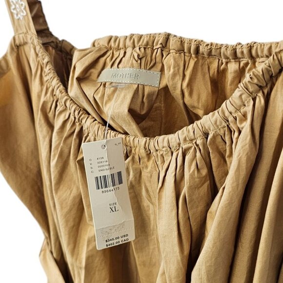 MOTHER More Is More Sleeveless, Embroidered Tie Front Cotton Maxi Dress, XL, NWT - Picture 4 of 11